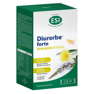Diurerbe - Esi  forte drenante limone 24 pocket drink da 20 ml