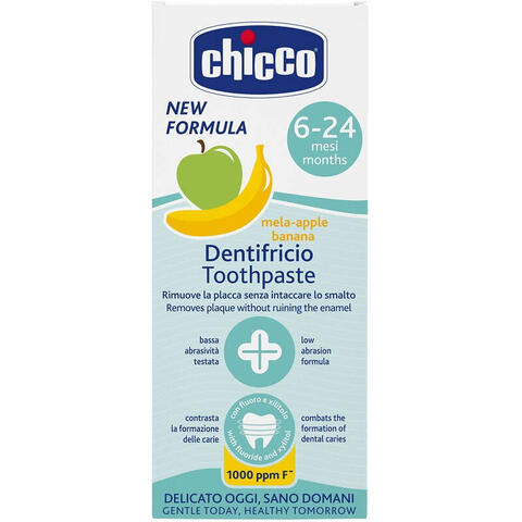 Chicco - Dentifricio 6 mesi+ melabanana con fluoro 50 ml