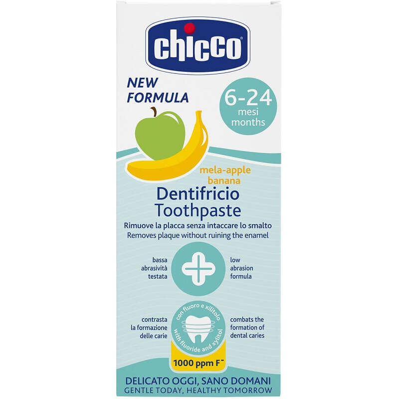 Chicco - Dentifricio 6 mesi+ melabanana con fluoro 50 ml