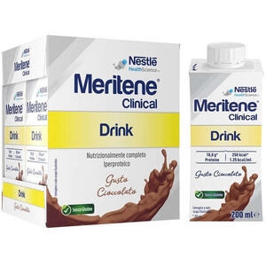 Meritene - Clinical drink cioccolato 4 bottiglie da 200 ml