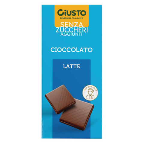 Giusto - Senza zucchero tavoletta cioccolato latte 85 g