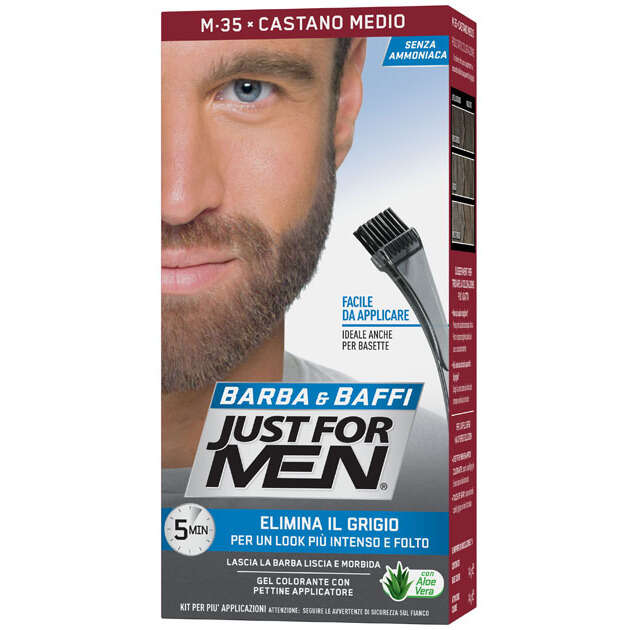 Castano medio - Just for men barba & baffi m35  51 g
