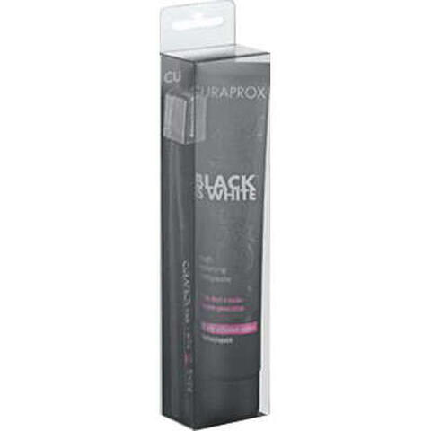 Curaprox - Black is white dentifrici sbiancanti 1 dentifricio da 90ml + 1 spazzolino