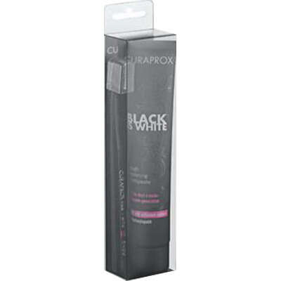 Curaprox - Black is white dentifrici sbiancanti 1 dentifricio da 90ml + 1 spazzolino