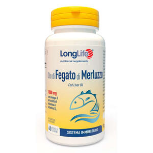 Longlife - Olio fegato merluzzo 1000 mg 60 perle in gelatina