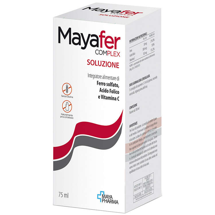 Maya pharma - Mayafer complex soluzione 75 ml senza glutine naturalmente privo di lattosio