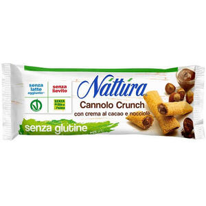 Nattura - Cannolo crunch cacao e nocciole 5 pezzi da 25 g