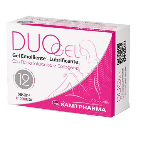 Sanitpharma - Gel lubrificante vaginale ed emolliente ad uso esterno per zone delicate (capezzolo o zona anale) 10buste 4ml.