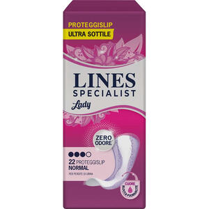 Lines - Proteggislip per incontinenza urinaria  specialist lady light normal ultra sottile 22 pezzi