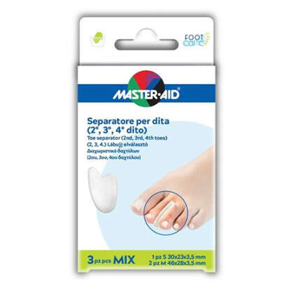 Master aid - Separatore dita in gel master-aid footcare mix 1 small + 2 medium c9