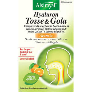 Dott.c.cagnola - Hyaluron tosse & gola arancia 30 compresse masticabili