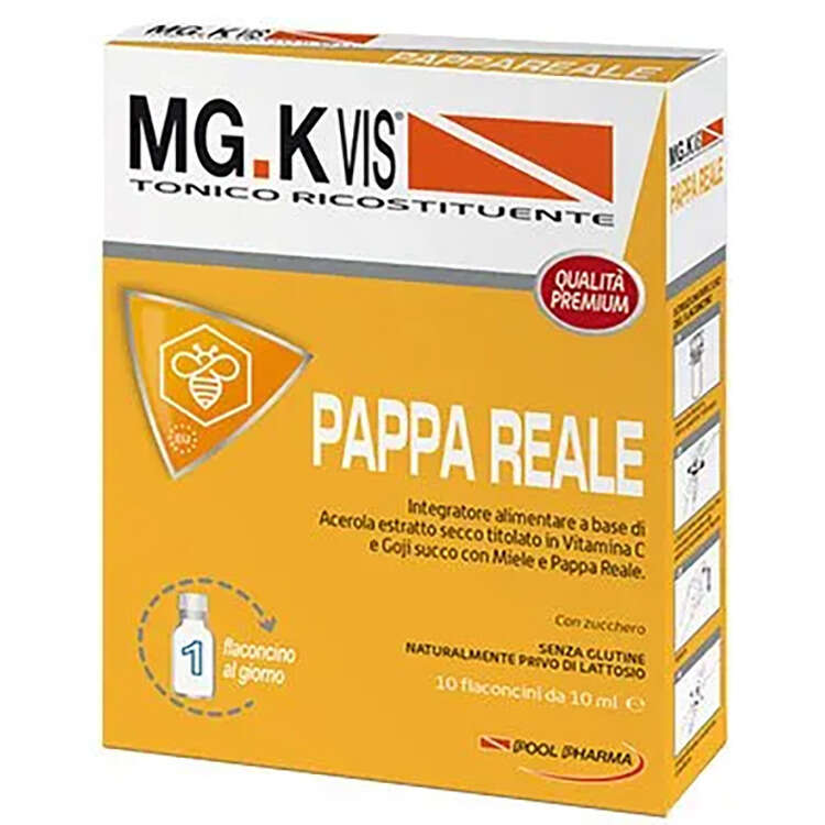 Pool pharma - Mgk vis tonico ricostituente pappa reale 10 flaconcini da 10 ml