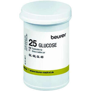 Beurer - Strisce misurazione glicemia  per glucometro gl48/gl49 in flacone 50 pezzi
