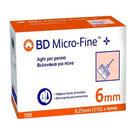 Corman - Ago per penna da insulina bd microfine gauge 31 6mm 100 pezzi