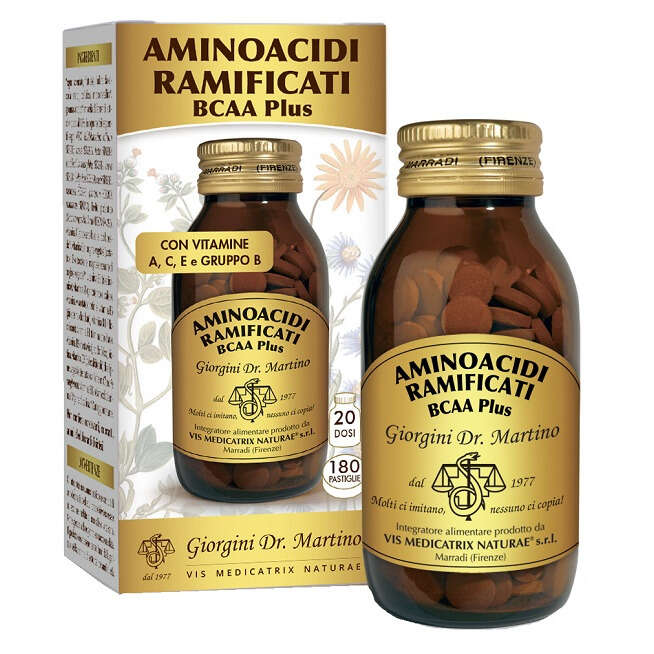 Giorgini - Aminoacidi ramificati bcaa plus 180 pastiglie da 500 mg