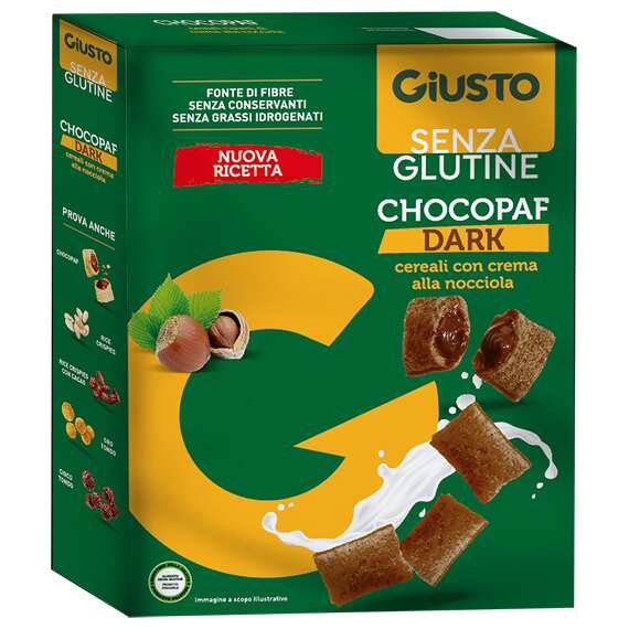Giusto - Senza glutine chocopaf dark 250 g