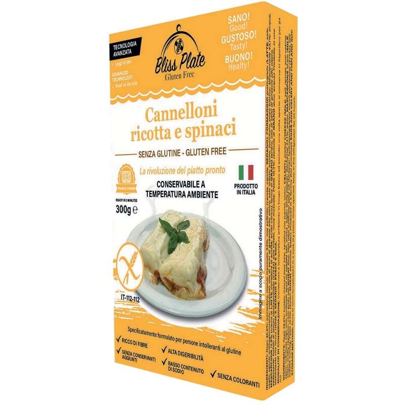 Bliss platecannelloniricotta e spinaci - Bliss plate cannelloni ricotta e spinaci 300 g