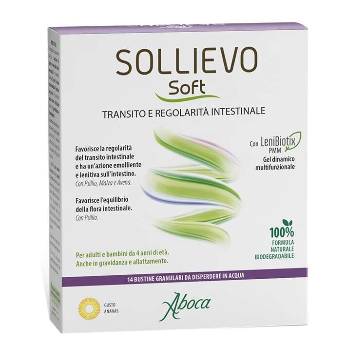 Sollievo soft - 14 bustine granulari da 3,8 g senza glutine senza lattosio senza zuccheri aggiunti