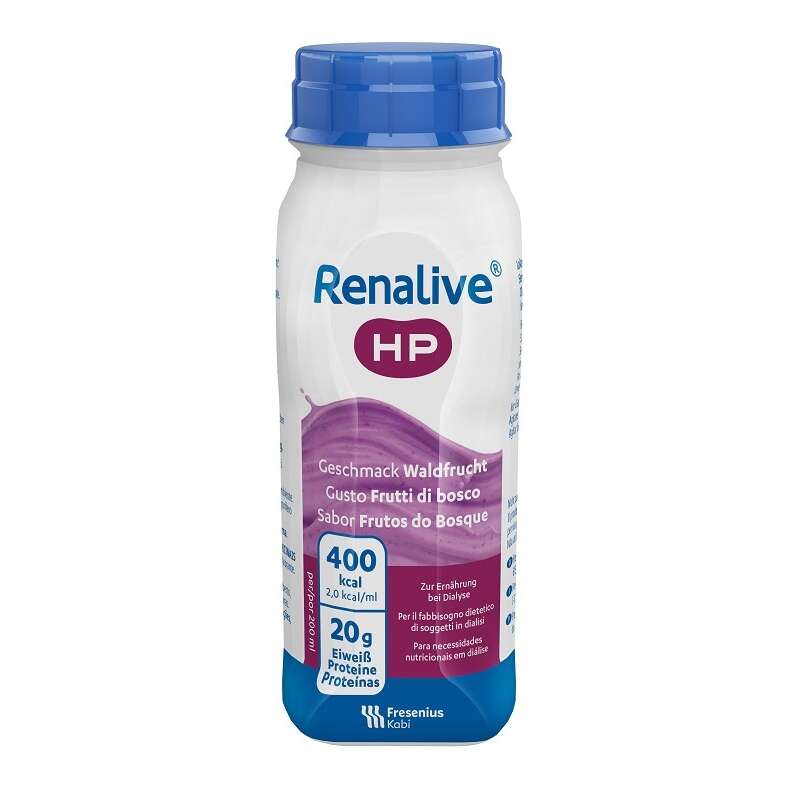 Renalive hp - Gusto frutti di bosco 4 flaconi da 200 ml senza glutine