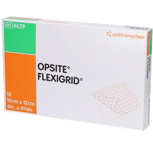 Opsite flexigrid - Film adesivo in poliuretano trasparente sterile permeabile ai gas e conformabile 10x12cm 10 pezzi