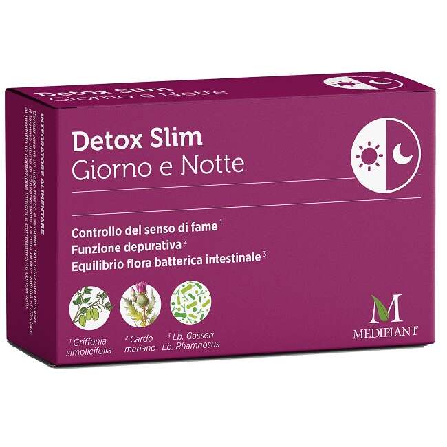 Mediplantdetox slimgiorno e notte - Torna in forma detox giorno e notte 60 capsule