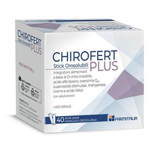Chirofert plus - 40 stick pack da 2,3 g granulato orosolubile con edulcoranti senza glutine naturalmente privo di lattosio
