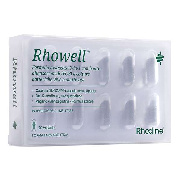 Rohwell - Rhodine rhowell 20 capsule senza glutine