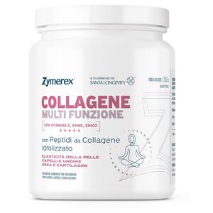 Zymerex - Collagene multifunzione 252 g gusto pesca con edulcorante senza glutine senza lattosio