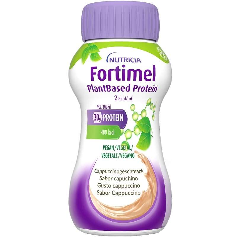 Fortimel - Plantbased protein cappuccino 4 bottigliette da 200 ml