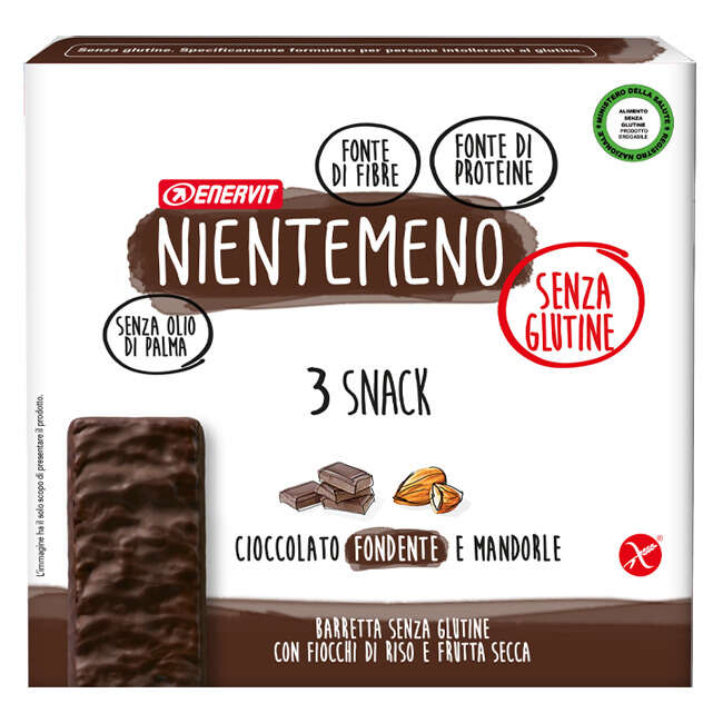 Enervit - Nientemeno bar fondente mandorle 3 x 33 g
