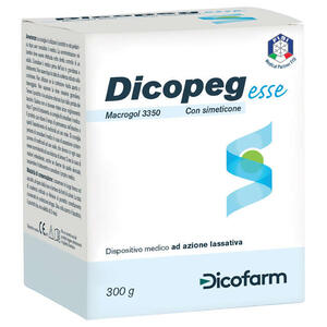Dicofarm - Polimero inerte idrosolubile macrogol 3350 dicopeg esse con simeticone per trattamento stipsi polvere 300 g