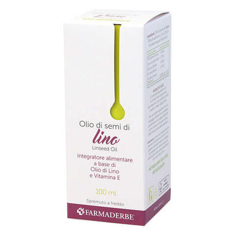 Farmaderbe - Olio alimentare lino semi 100 ml