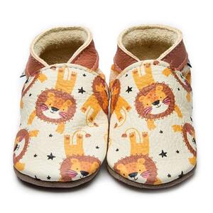 Inch blue by tatanatura - Babbucce roar suola in pelle x-large 18-24 mesi