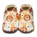 Inch blue by tatanatura - Babbucce roar suola in pelle x-large 18-24 mesi