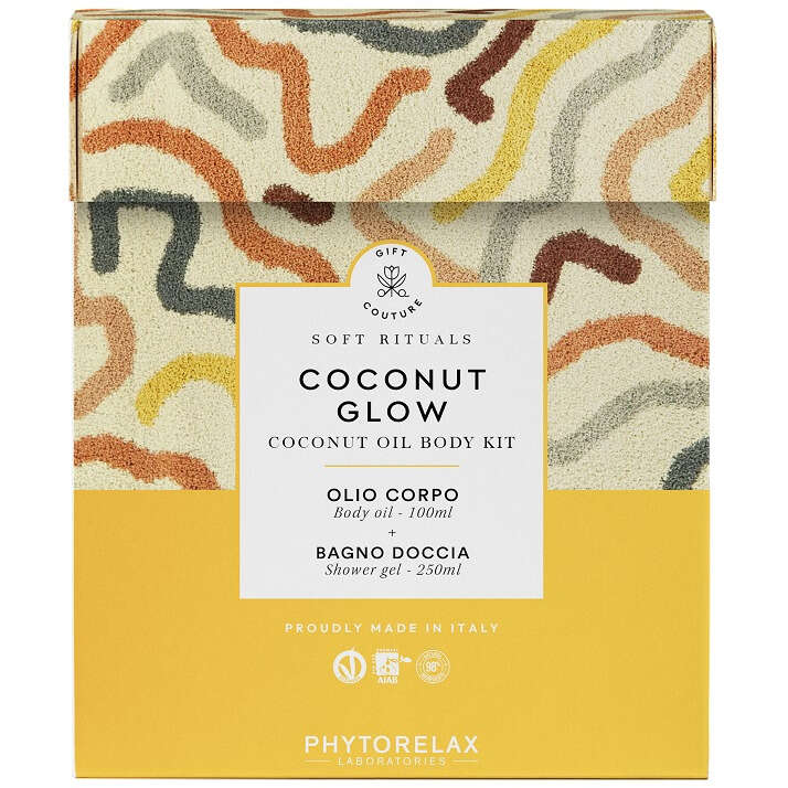 Phytorelax - Soft rituals coconut glow coconut oil body kit olio corpo 100 ml + bagno doccia 250 ml