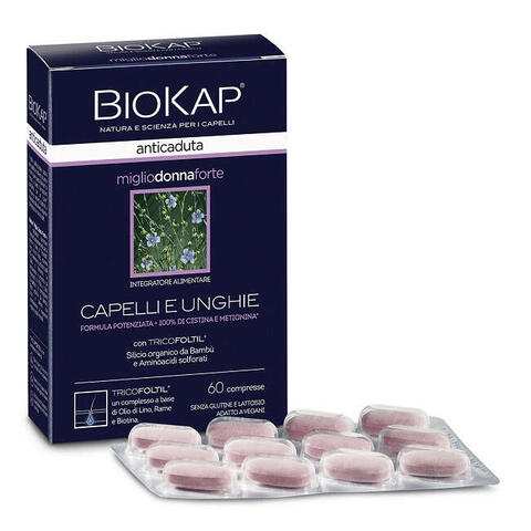 Biokap - Anticaduta miglio donna forte con tricofoltil 60 compresse