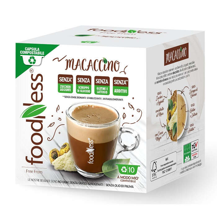 Foodness  macaccino - Foodness maccaccino lavazza 10 capsule da 7 g