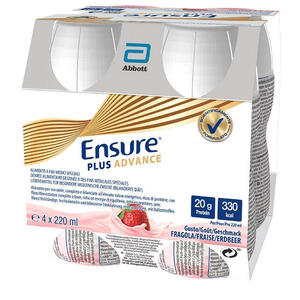 Ensure - Plus advance fragola 4 bottiglie da 220 ml