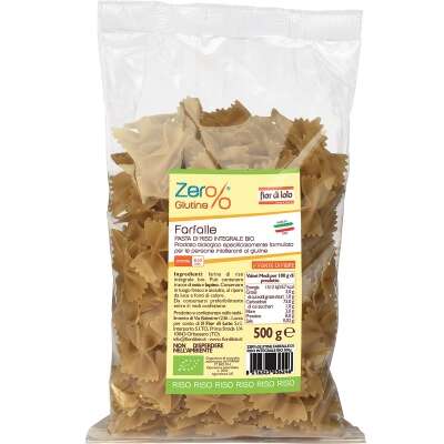 Zer% glutine - Farfalle di riso integrale bio 500 g