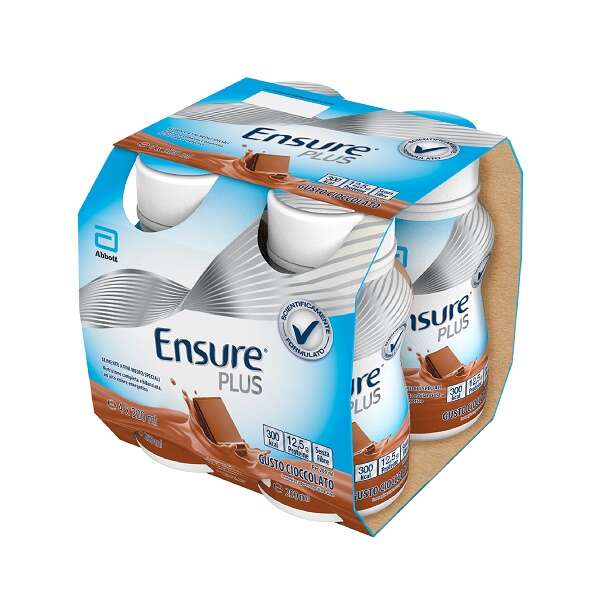 Ensure - Plus cioccolato 4 bottiglie da 200 ml