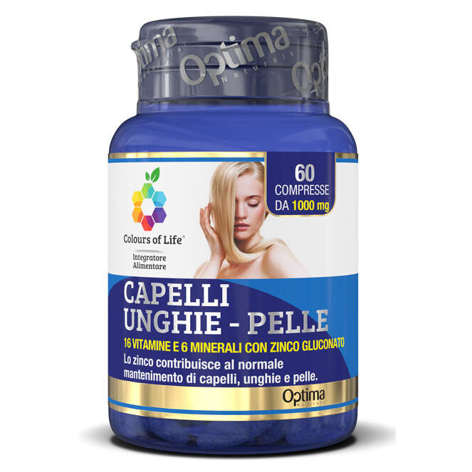 Colours of life - Capelli unghie pelle 60 compresse 1000 mg