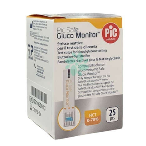 Pic - Strisce misurazione glicemia  gluco monitor 25 pezzi