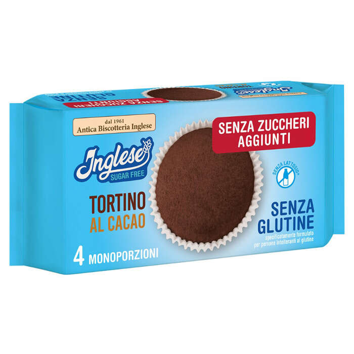 Tortino al cacao - Inglese tortino cacao senza zuccheri aggiunti 160 g