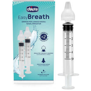 Chicco - Siringa nasale lavaggi easy breath  2 pezzi