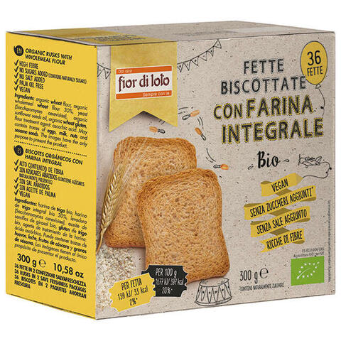 Fior di loto - Fette biscottate integrali frumento