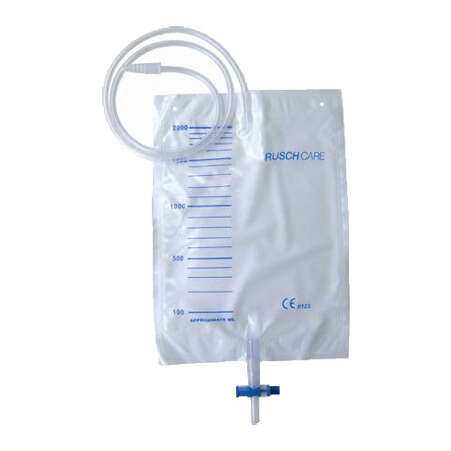 Teleflex medical - Sacca raccolta urina da letto in pvc volume 2000 ml valvola di non ritorno rubinetto scarico t-tap tubo di raccordo diametro 5-7 mm lunghezza 90 cm 30 pezzi