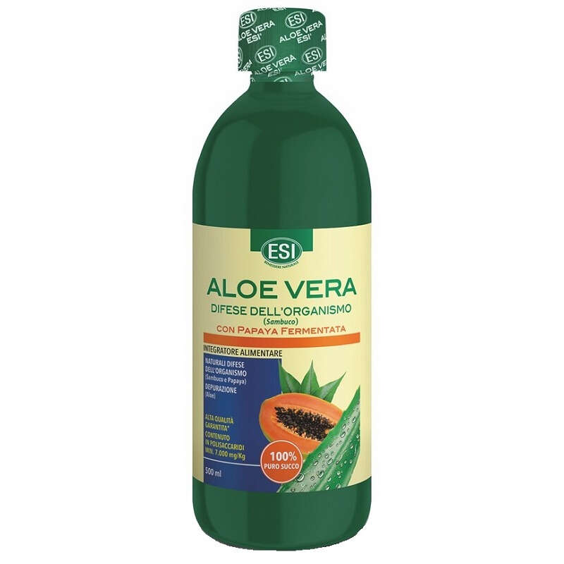 Esi - Aloe vera difese dell'organismo sambuco con papaya fermentata succo 500 ml