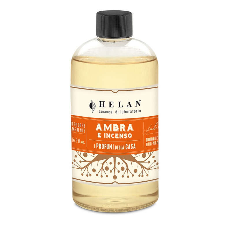 Helan - I profumi della casa ambra e incenso ricarica bastoncini aromatici 500ml