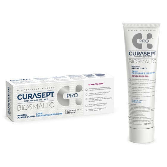 Curasept - Biosmalto mousse carie fragola 50 ml