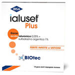 Ialuset - Garza  plus impregnata di crema di acido ialuronico 0,05%, di sulfadiazina argentica 1%, macrogol, glicerolo e acqua 10 x 10 cm 10 pezzi